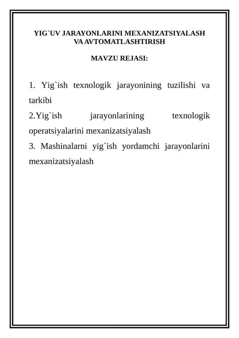 Avtomatlashtirilgan ishlab chiqarish tехnologiyasini asoslari 2