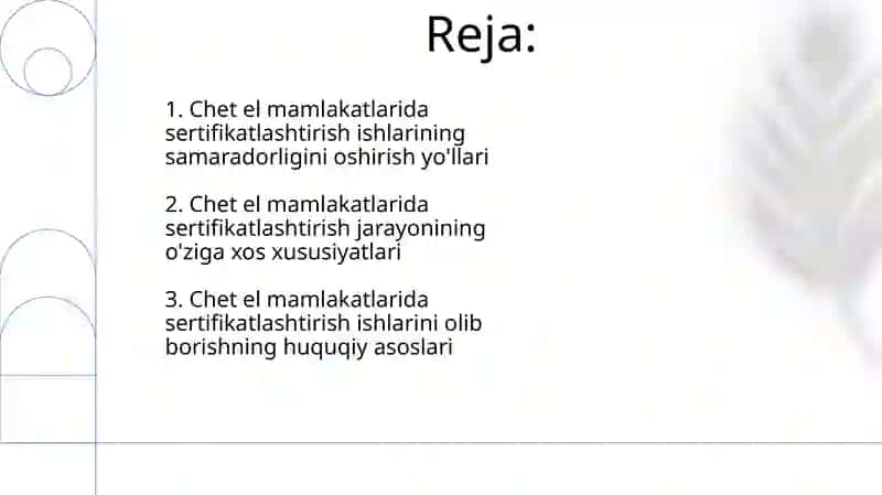 Chet el mamlakatlarida sertifikatsiyalashtirish ishlarini olib borish haqida 2