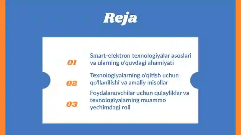 Smart-elektron o'quv texnologiyalari 2