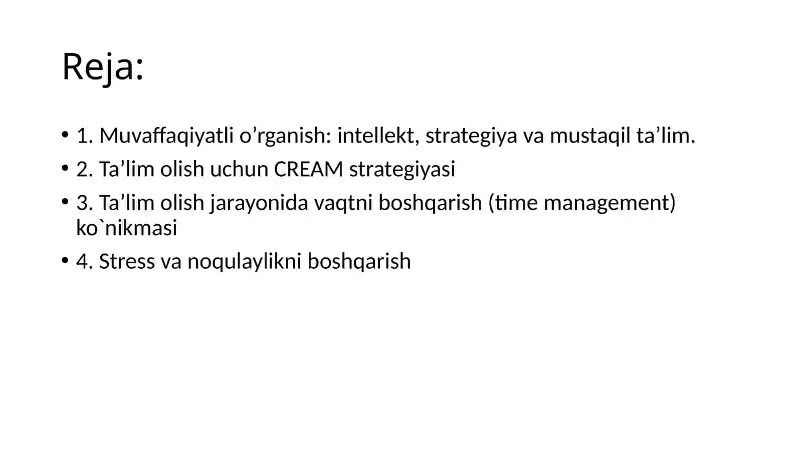 Ta’lim olish jarayonini samarali tashkil etish 2