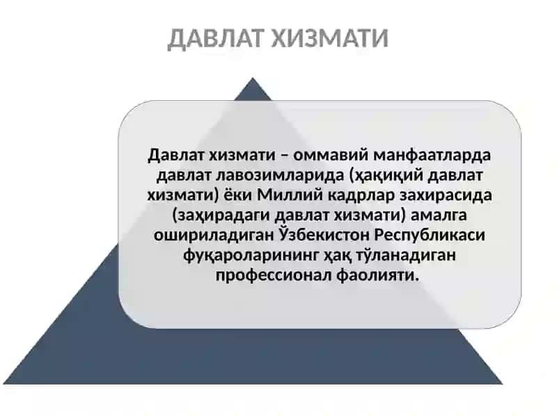 ДАВЛАТ ХИЗМАТИни такомиллаштириш масалалари 2