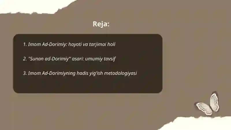 Imom Ad-Dorimiy: hayoti va tarjimai holi 2