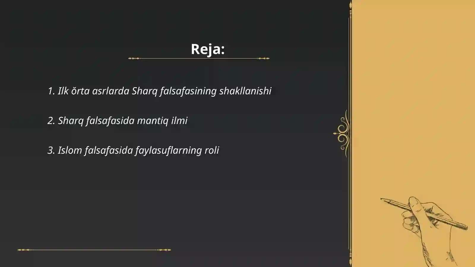 Ilk o'rta asrlarda Sharq falsafasi 2