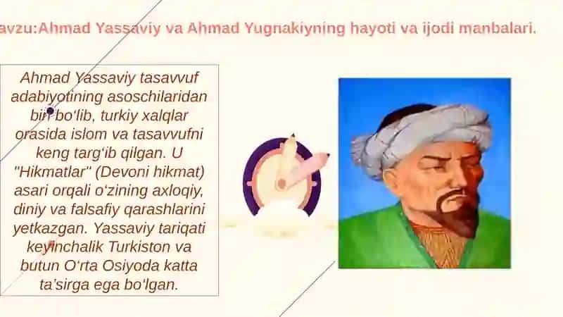 Ahmad Yassaviy va Ahmad Yugnakiyning hayoti va ijodi manbalari 2