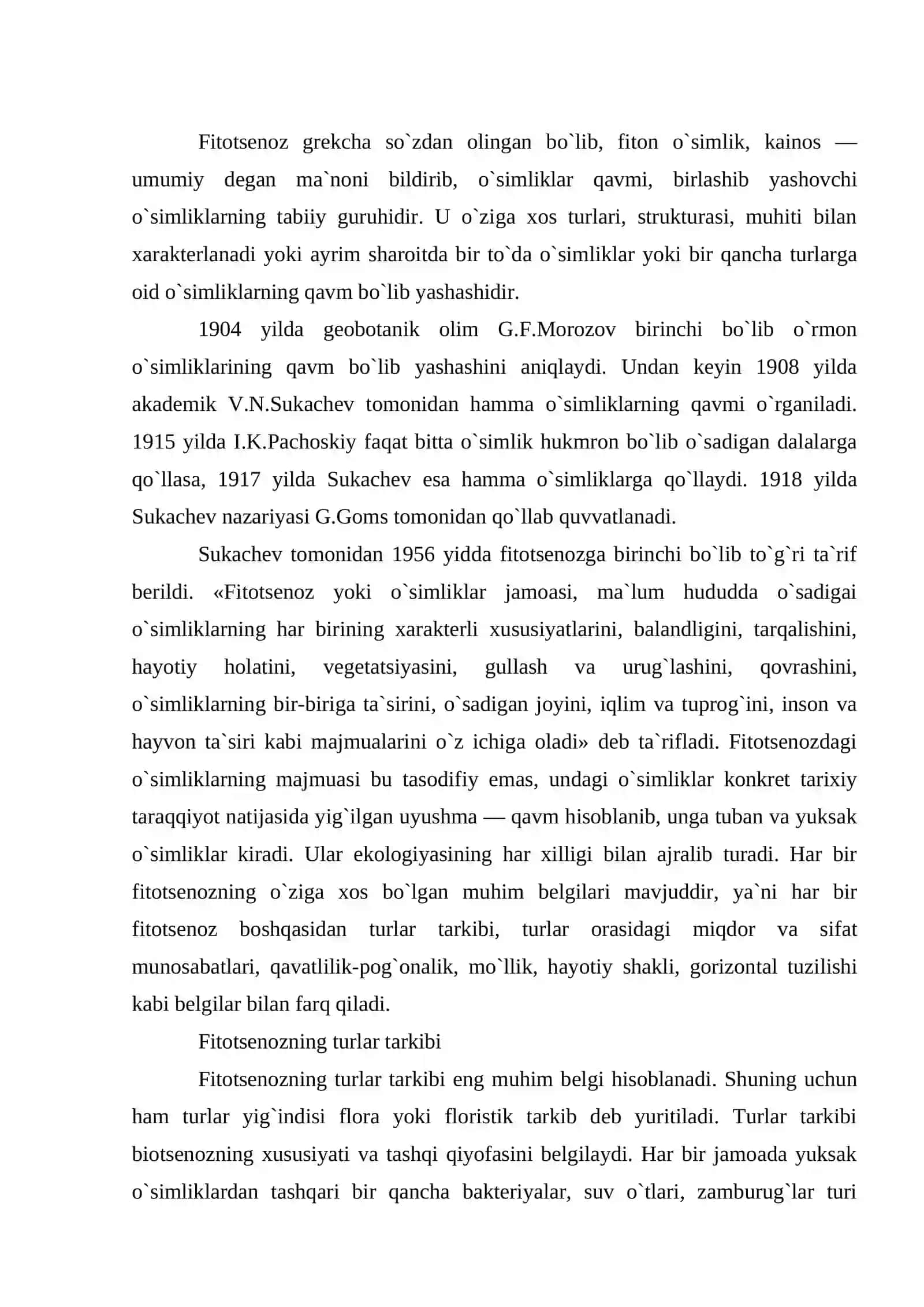 Fitotsenozlarning asosiy belgilari va ko`rsatkichlari 2