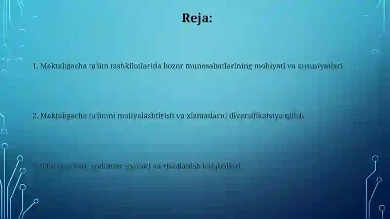 Maktabgacha talim tashkilotlarida bozor munosabatlari tushynchasi 2