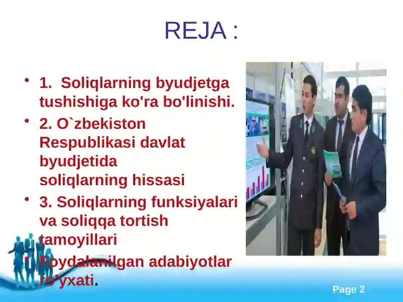 O'ZBEKISTON RESPUBLIKASIDA SOLIQ SIYOSATINI TAKOMILLASHTIRISH YO'LLARI 2