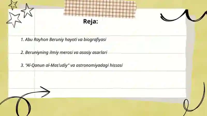 Abu Rayhon Beruniy hayoti va ijodi 2