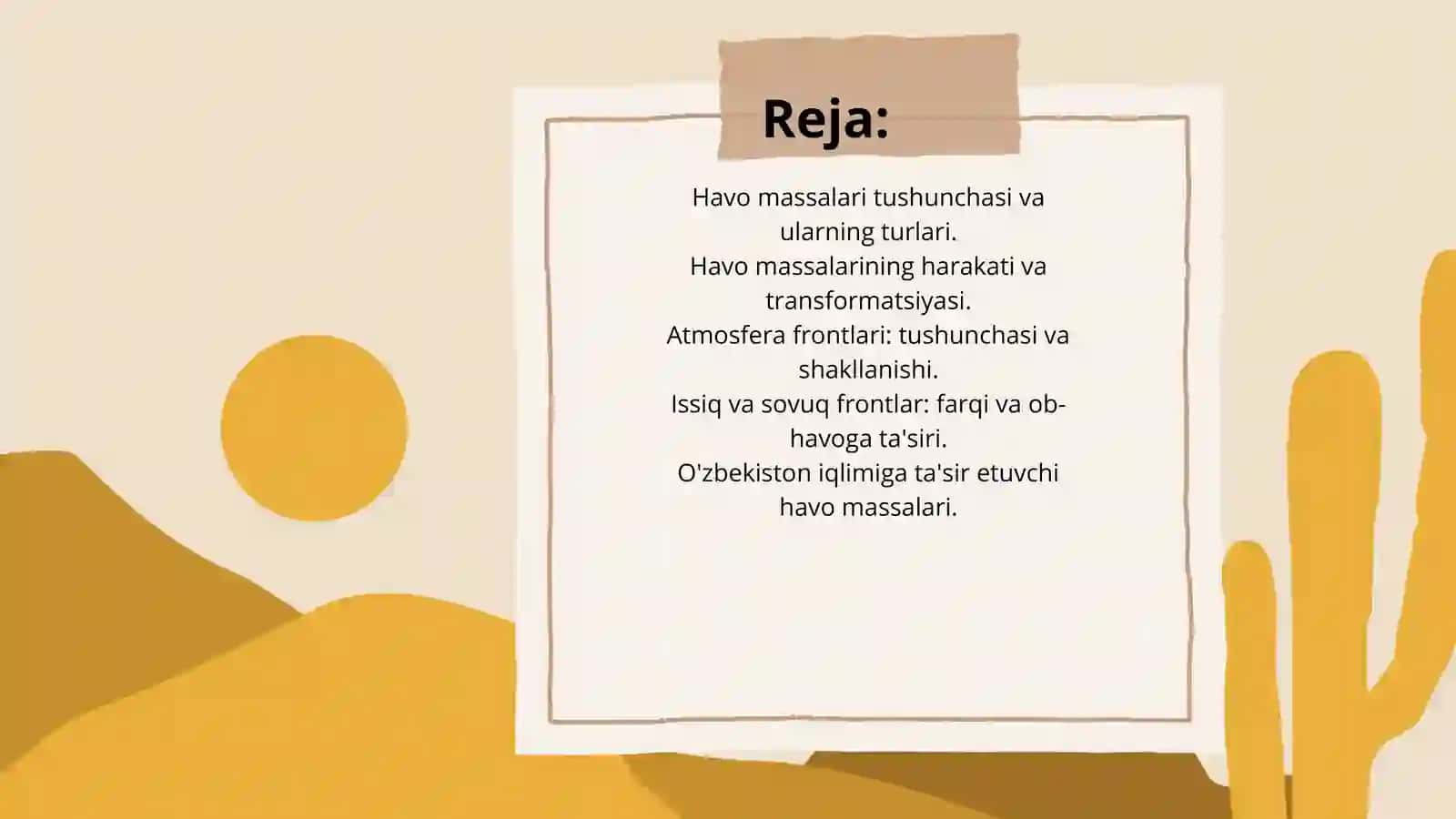 Havo massalari va frontlari 2