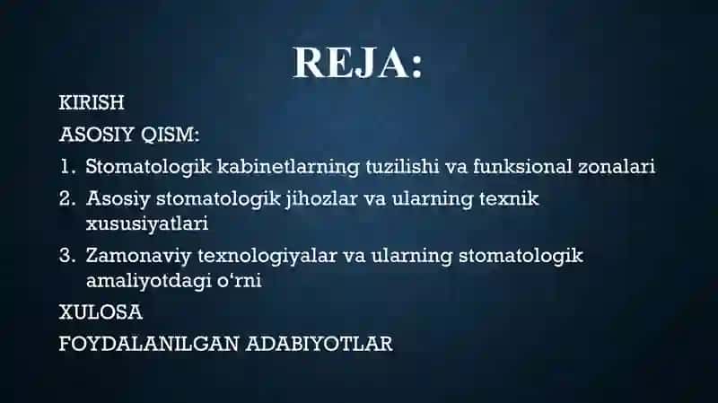 Stomatologik kabinet jihozlari 2