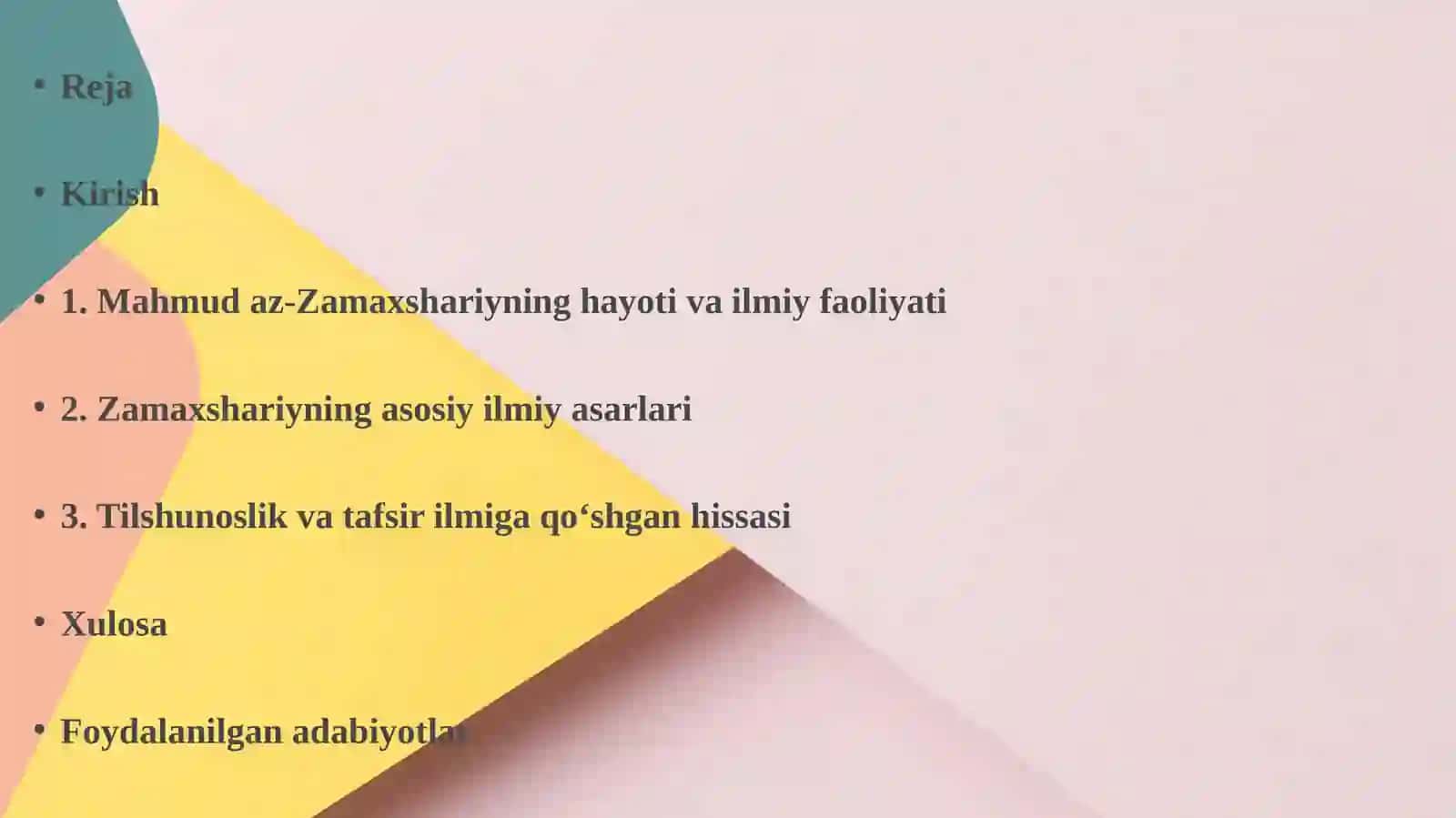 Mahmud az-Zamaxshariyning hayoti va ilmiy faoliyati 2