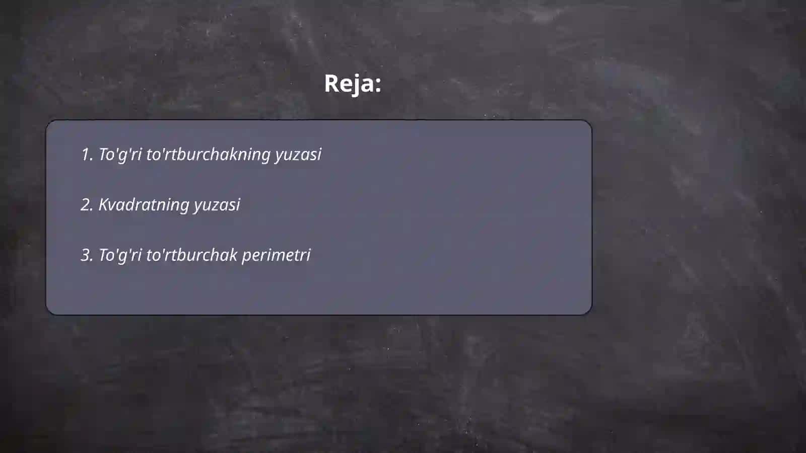 Yuza va perimetr ( 4-sinf ) 2