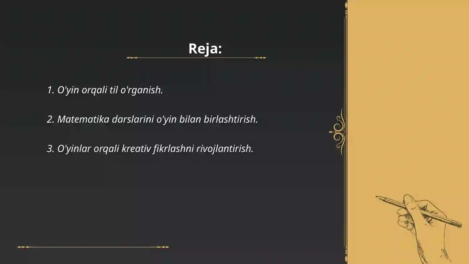 O'yin orqali til o'rganish usullari 2