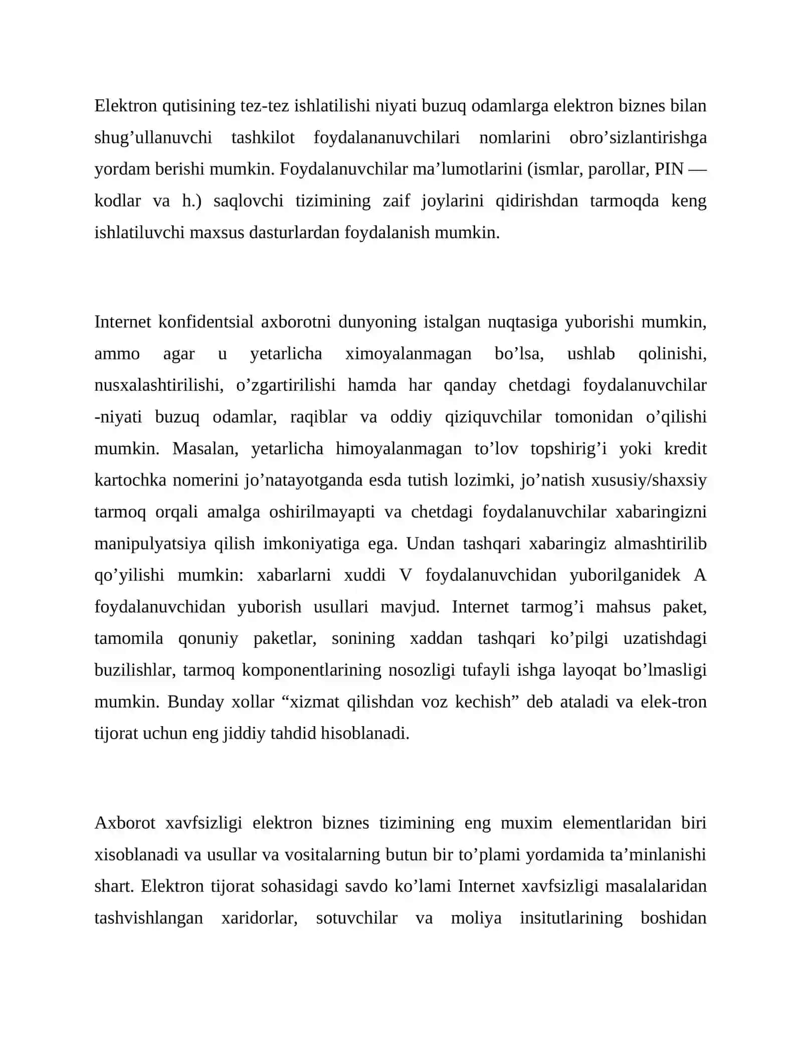 Elektron biznesni himoya qilish usullari 2