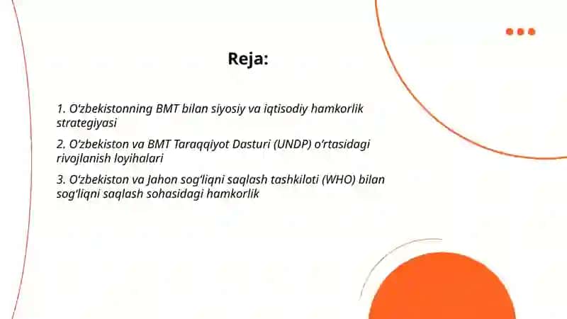 Oʻzbekistoning xalqaro tashkilotlar bilan hamkorlik aloqalari Rajabova Mashhura 2