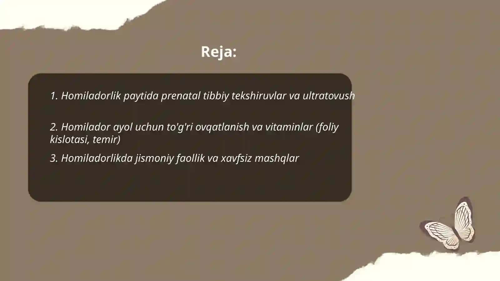 Homilador ayol va chaqaloqqa qarash 2