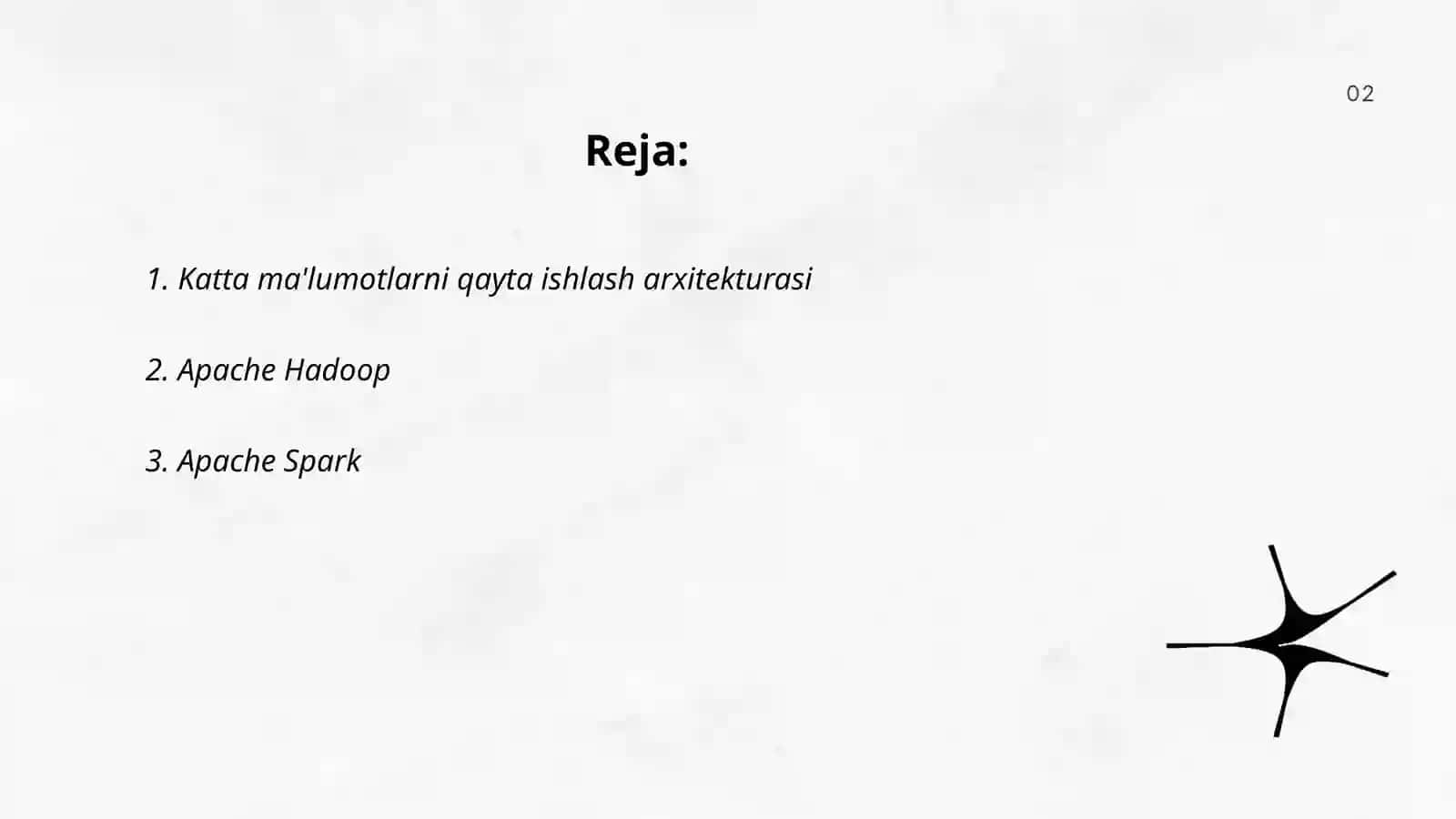 Katta ma'lumotlarni qayta ishlash arxitekturasi 2