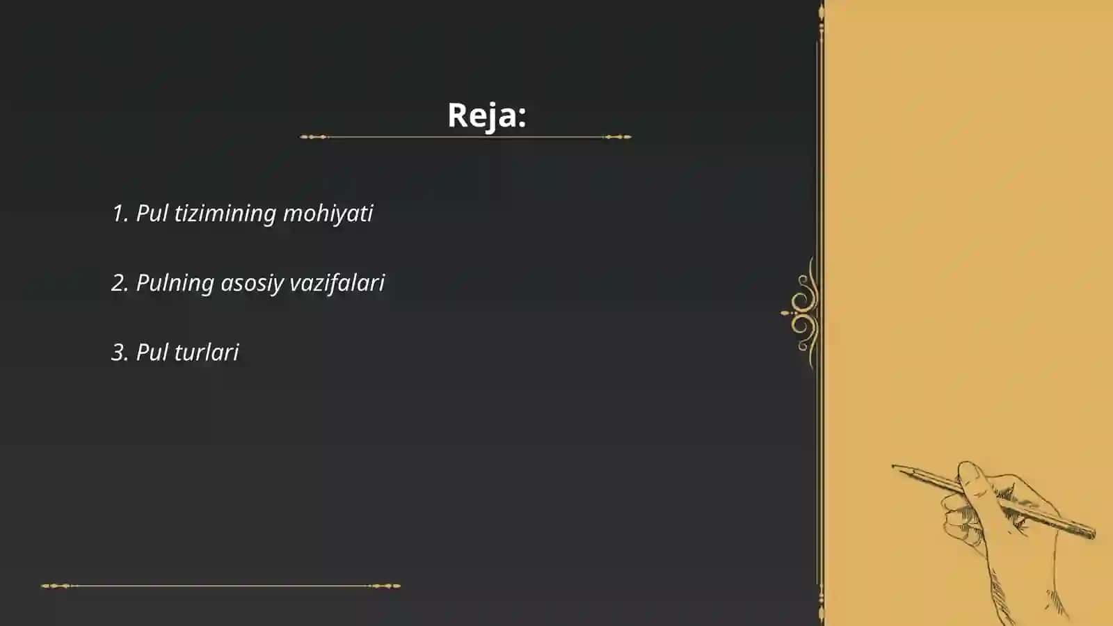Pul tizimi: mazmuni, turlari va elementlari 2