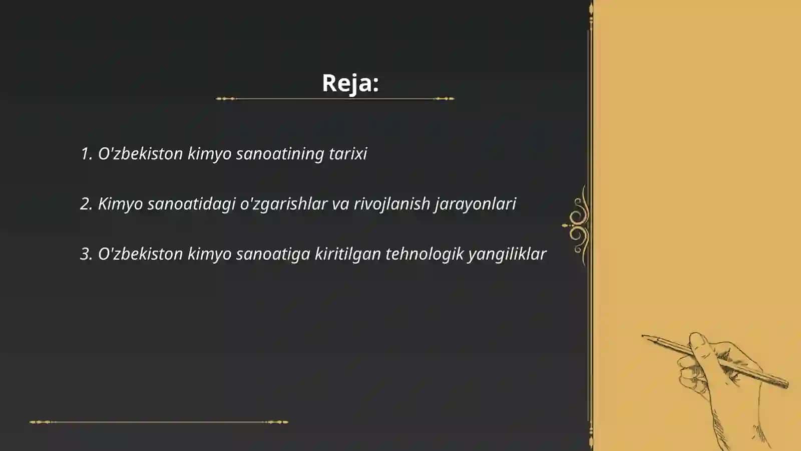 O'zbekiston kimyo sanoati va unda amalga oshirilgan islohatlar 2