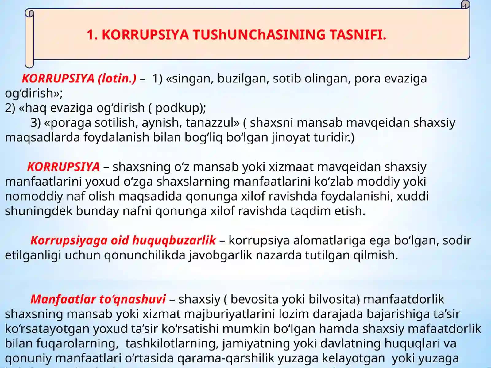 KORRUPSIYAVA UNING ASOSIYKO‘RINIShLARI 2