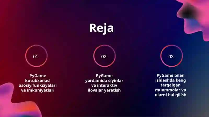 PyGame kutubxonasi 2