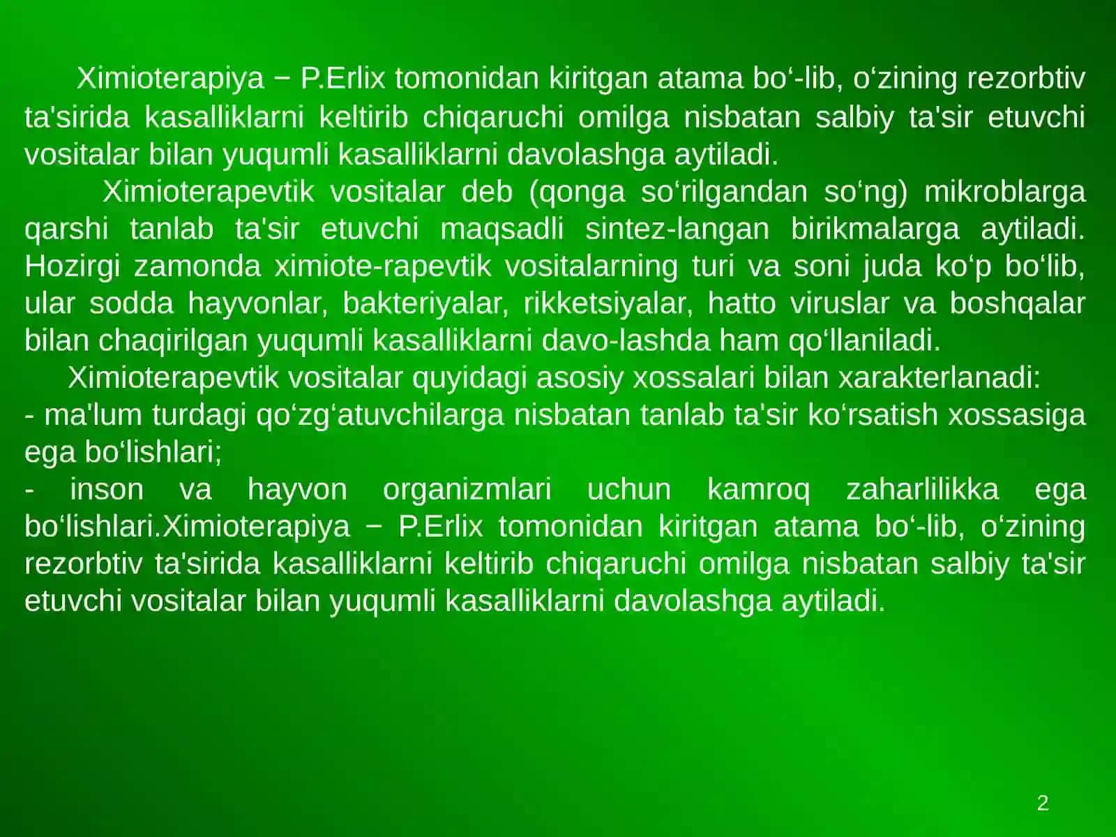 Antibakterial ximioterapevtik Vositalar 2
