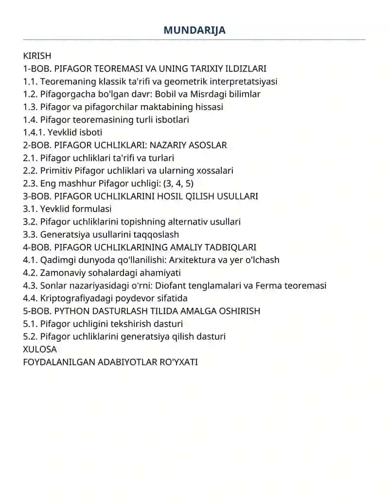 Pifagorning Uchliklari 2