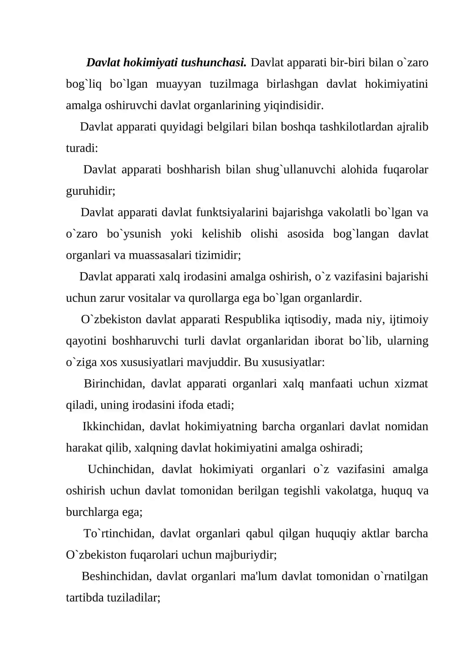 O`zbekiston Respublikasi davlat hokimiyatining tashkil etilishi 2