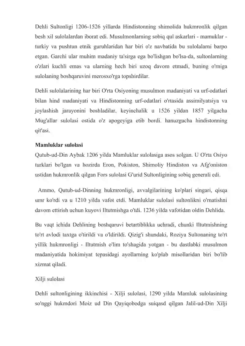 DEHLI SULTONLIGINING TASHLIL TOPISHI 2