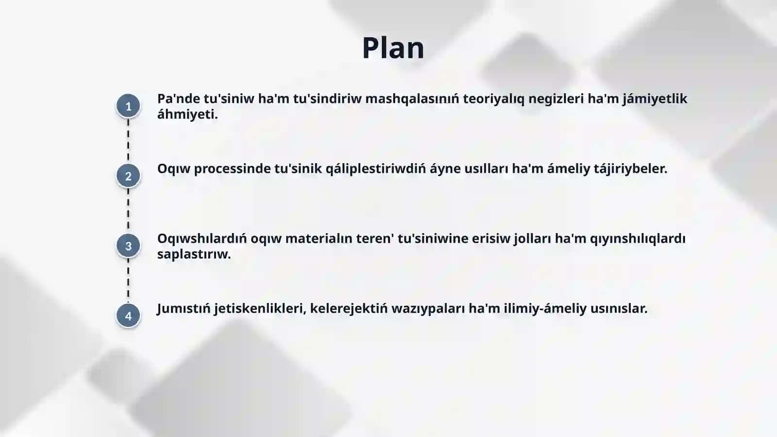 Pa'nde tu'siniw ha'm tu'sindiriw mashqalası 2