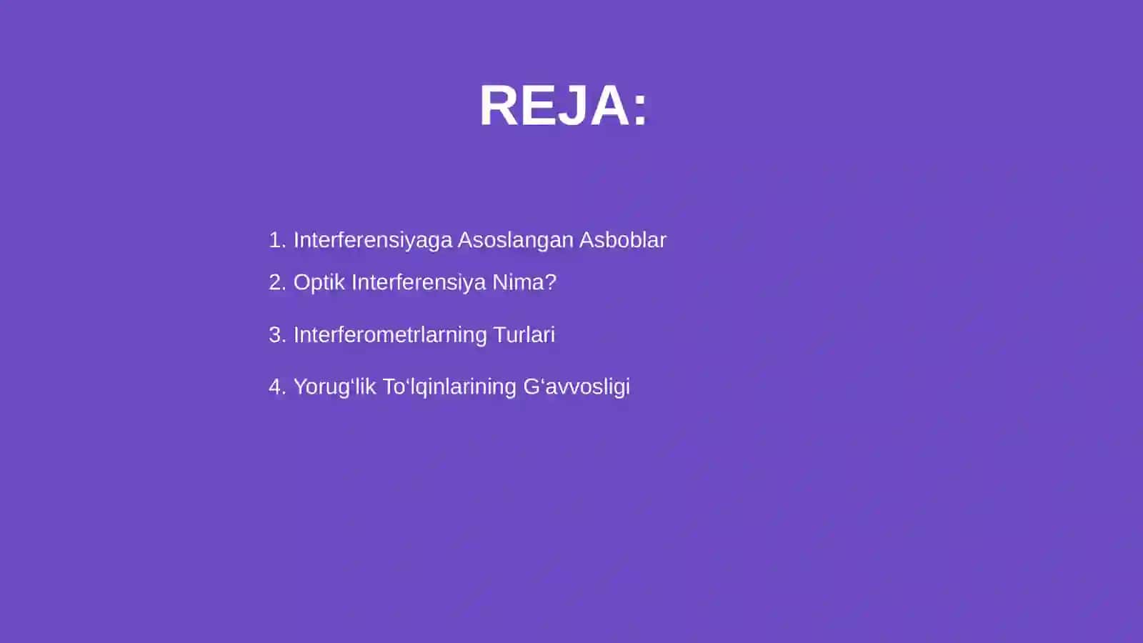 Interferensiyaga asoslangan optik asboblar 2