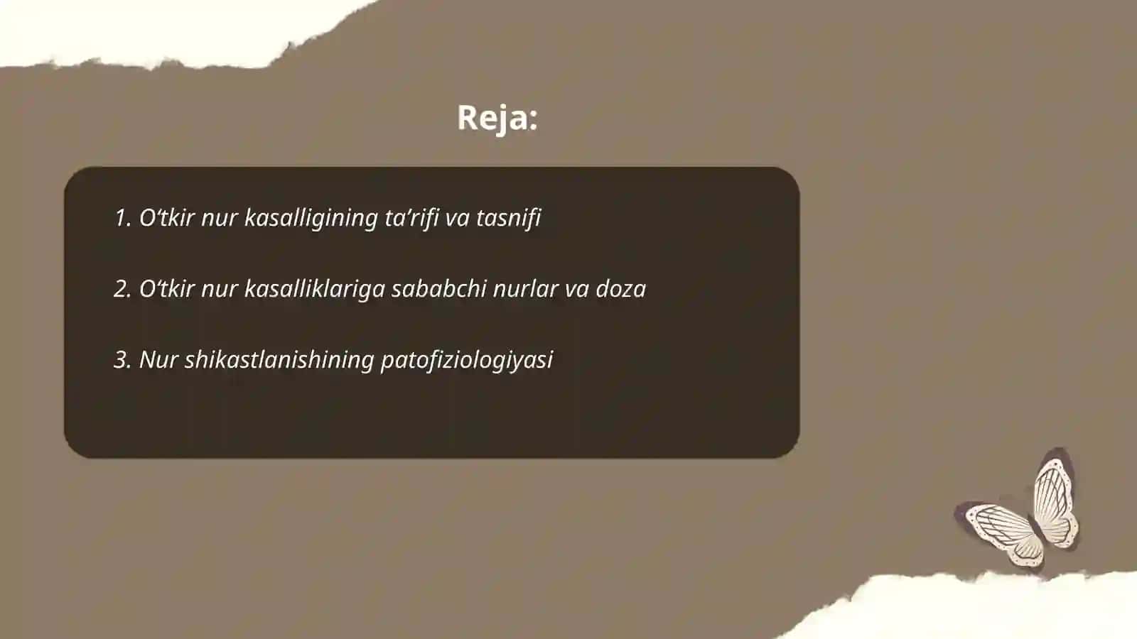 Oʻtkir nur kasalliklari 2
