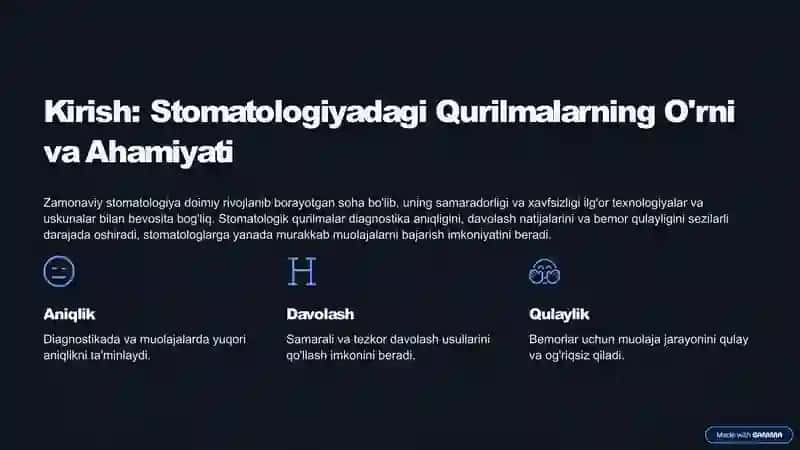 stomatologik qurilmalar tarkibi turlari va ishlash tamoyillar 2