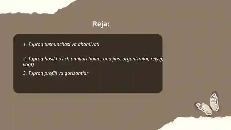Tuproq va uning tabiiy xususiyatlari 2