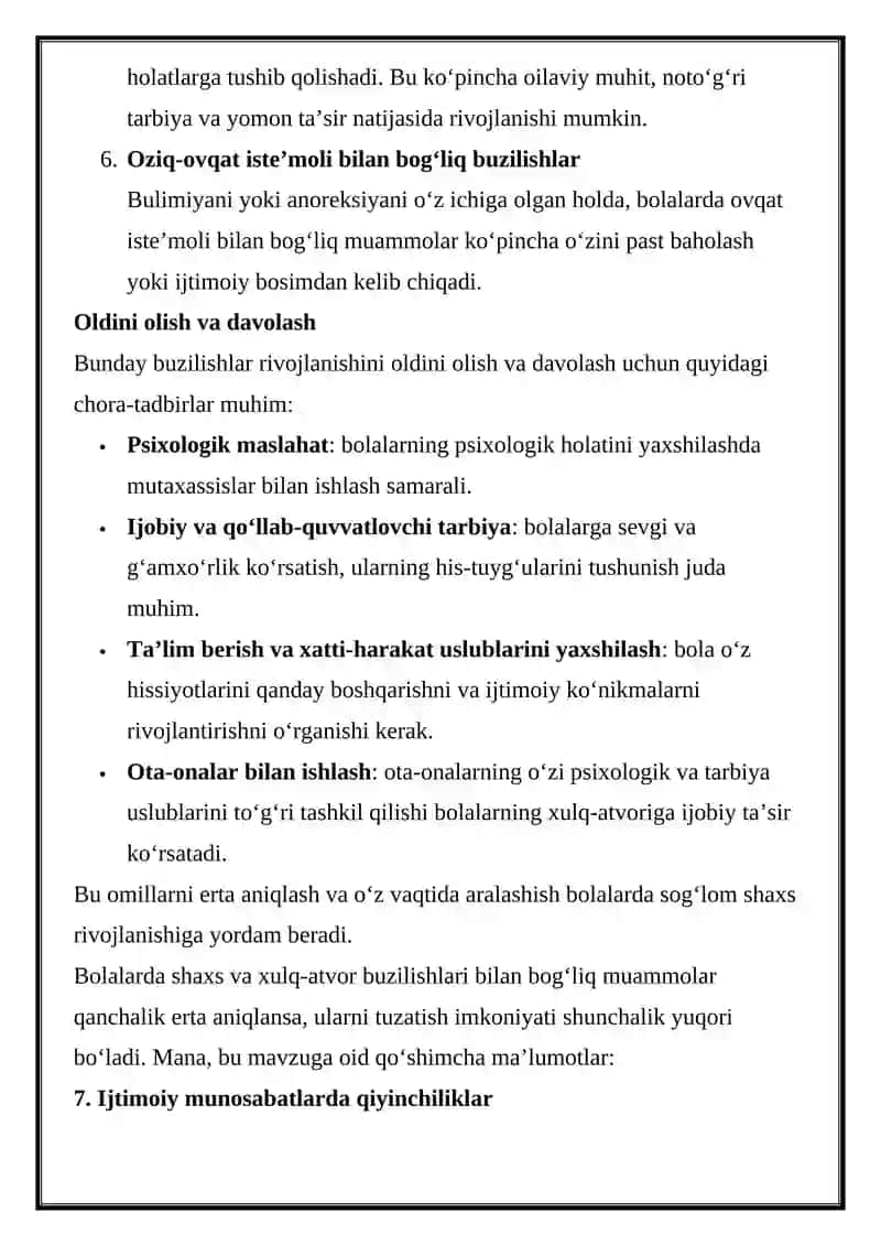 Shaxs va xulq-atvor buzilishlari 2
