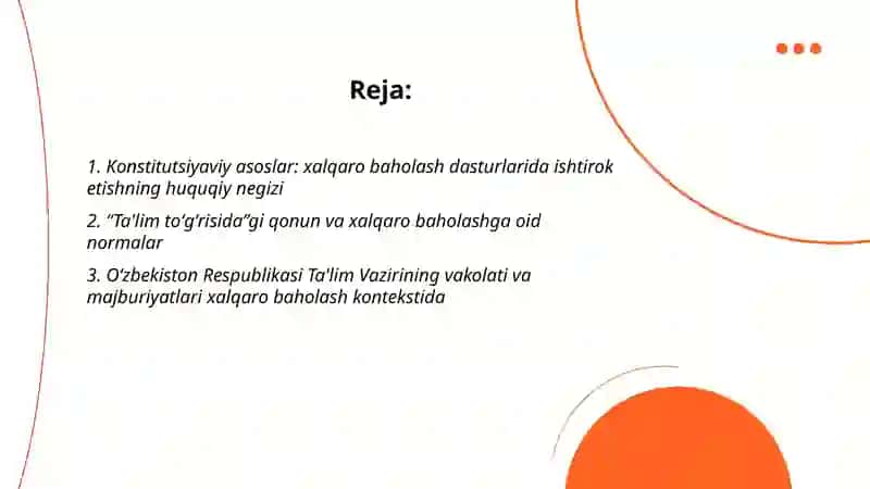 Xalqaro Baholash Dasturlarida Ishtirok Etishning Normativ Huquqiy Asoslari 2