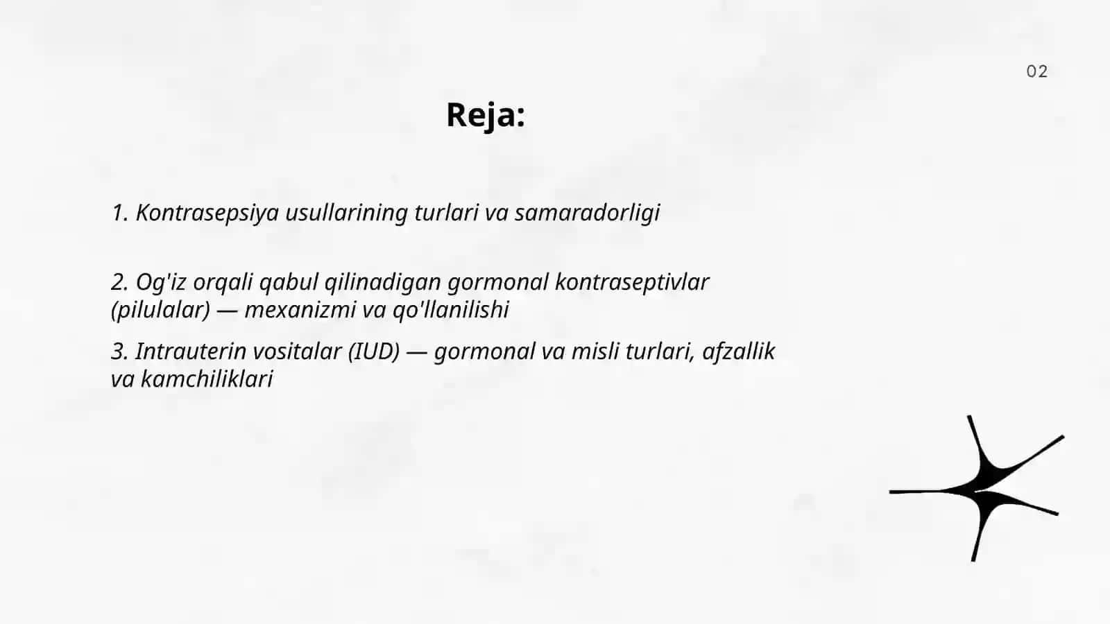 Kontrasepsiya vositalari. Probiotik va prebiotiklar 2