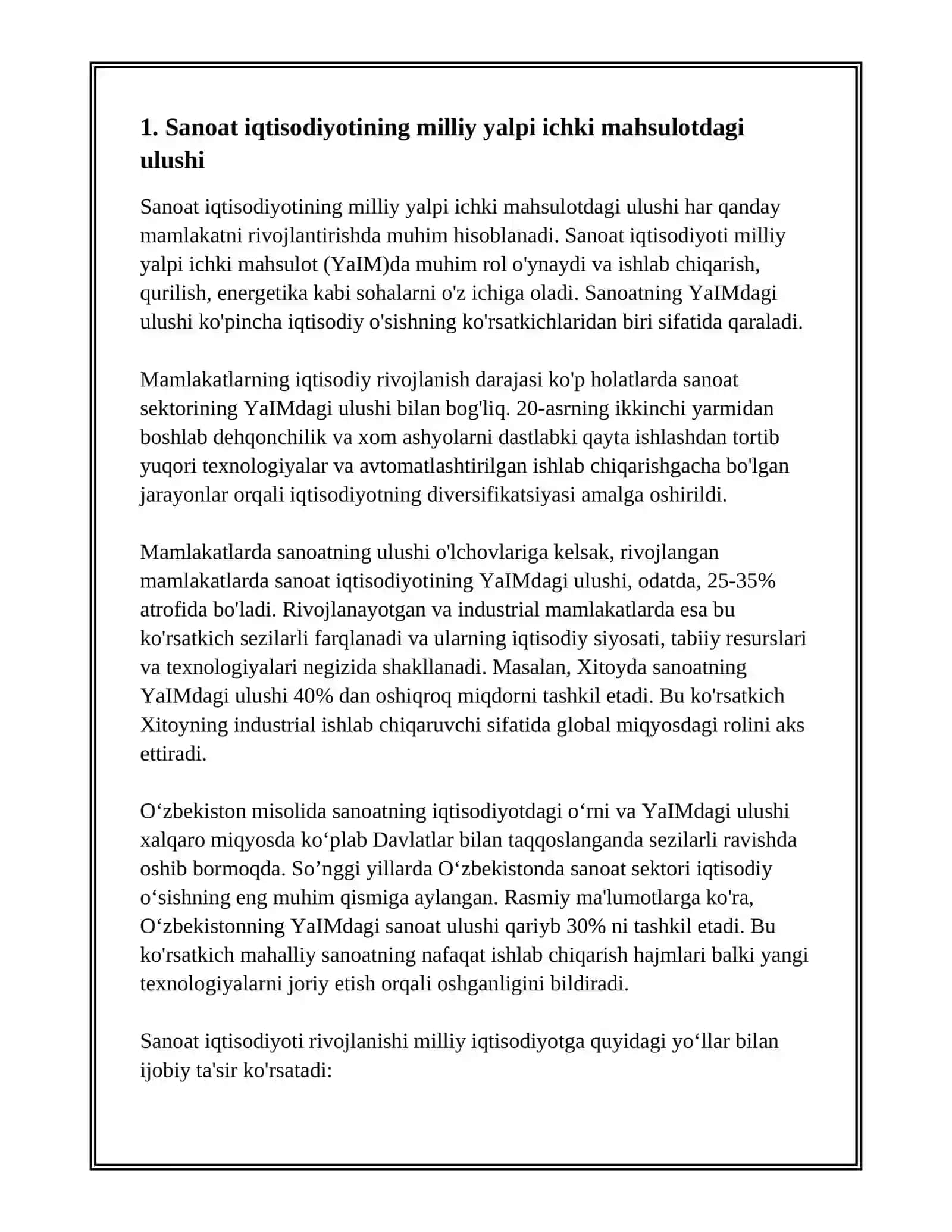 Sanoat Iqtisodiyotining Mohiyati 2