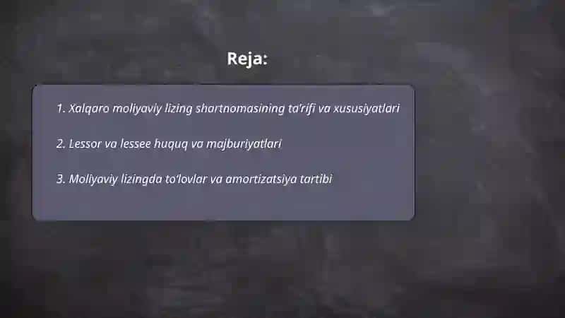 Xalqaro moliyaviy lizing shartnomasi 2