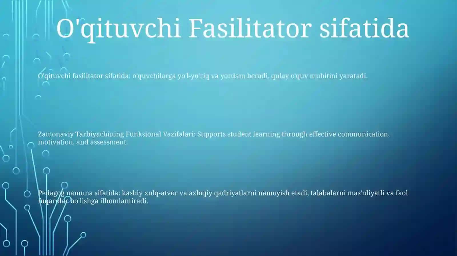 Zamonaviy Tarbiyachining Funksional Vazifalari 2