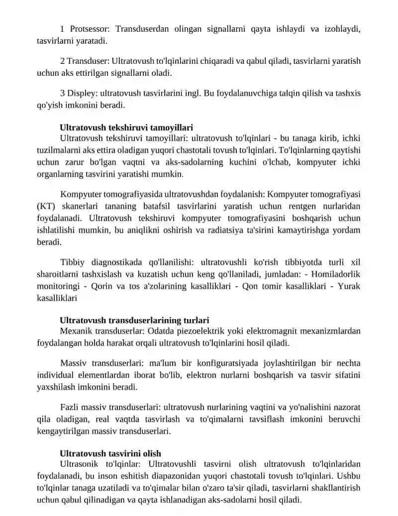 Kompyuter Ulutratovush Tashxisi Tizimida Foydalanish 2