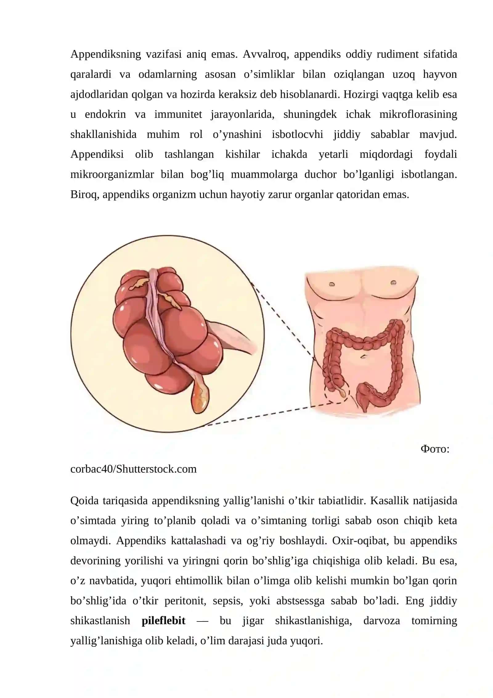 APENDITSIT, XOLISTITSIT, PERITONIT, MEDA VA 12 BARMOQ ICHAK YARASI ASORATLARI 2