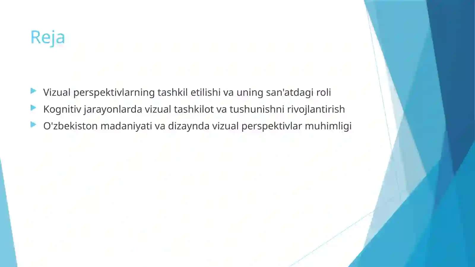 Perspektiv obrazni tashkillashtirilishi 2
