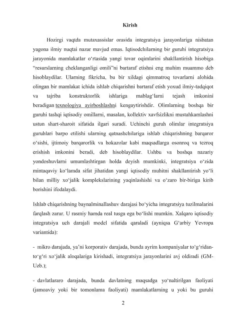 JAHON IQTISODIYOTINI GLOBALLASHUV OMILLARI VA RIVOJLANISH BOSQICHLARI 2