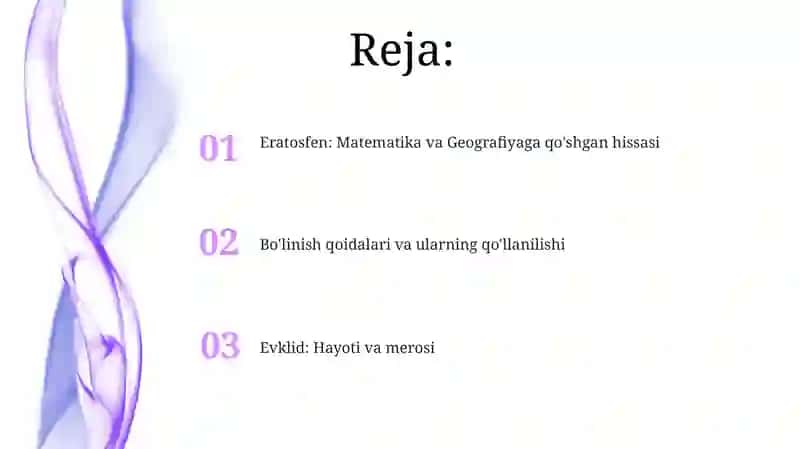 Yevklid va Eratosfen hayoti va ijodi haqida ma’lumot 2