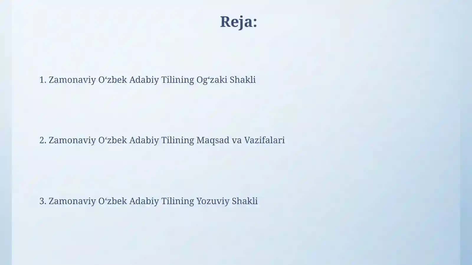 Zamonaviy Oʻzbek Adabiy Tilining Ogʻzaki Shakli 2