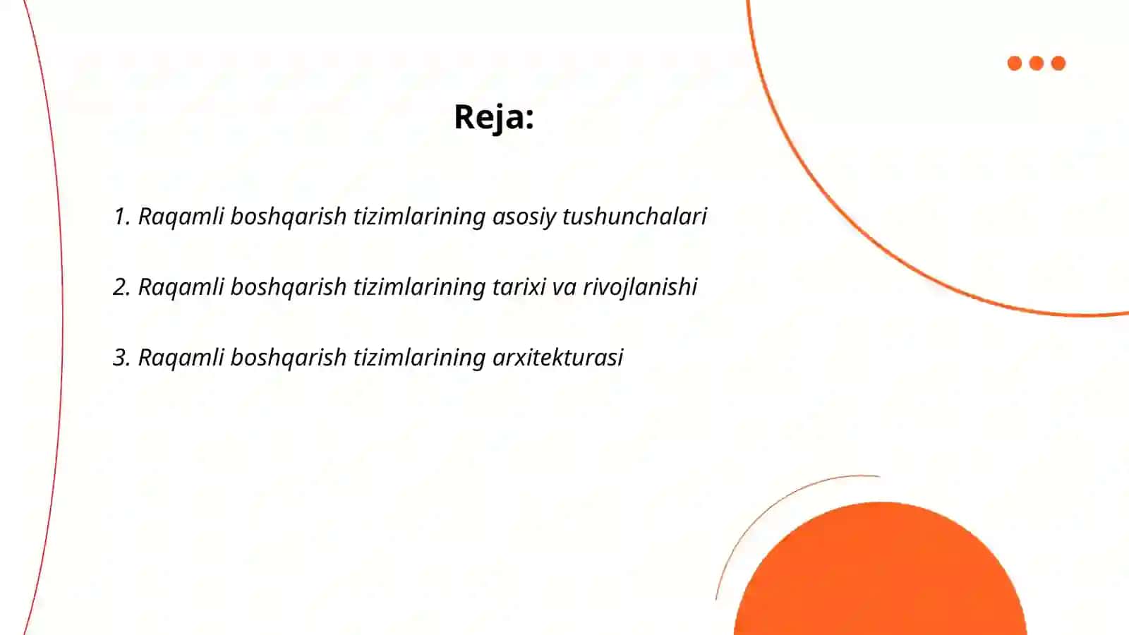 Raqamli boshqarish tizimlari 2
