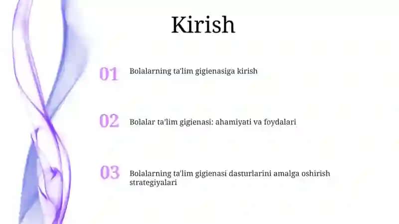 Bolalarni O'Qitish Gigiyenasi 2