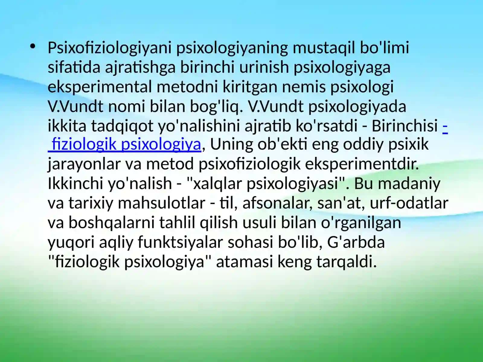 Psixofiziologiya fanining maqsad va vazifalari 2