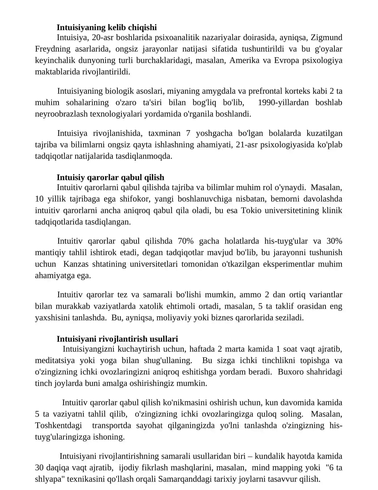 Sezgi haqida umumiy tushuncha 2
